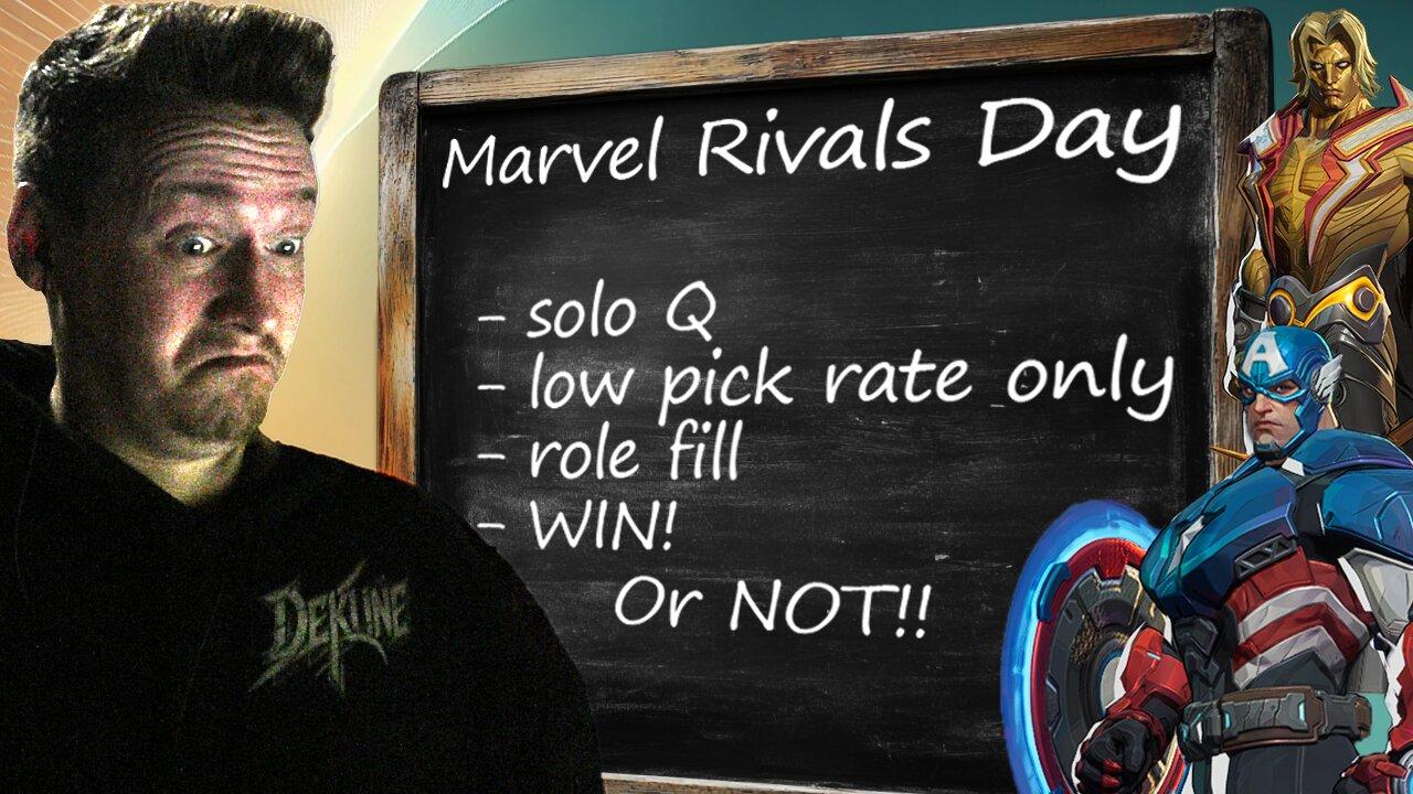 Marvel Rivals Solo Q Challenge: Low Pick Rate Heroes Only - Can We Win?!