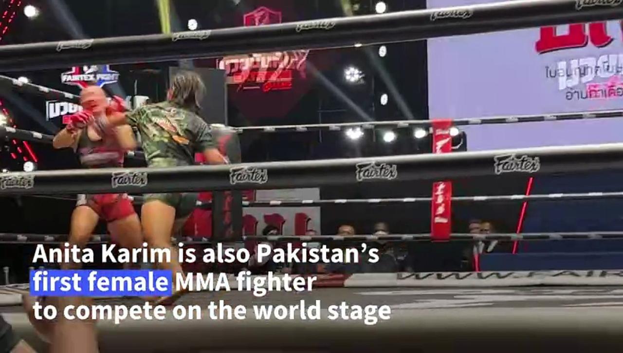 Pakistan's top MMA female fighter breaks barriers… and arms