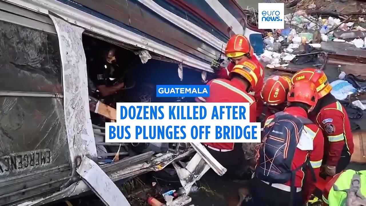 At least 51 are dead after a bus plunged off a bridge in Guatemala