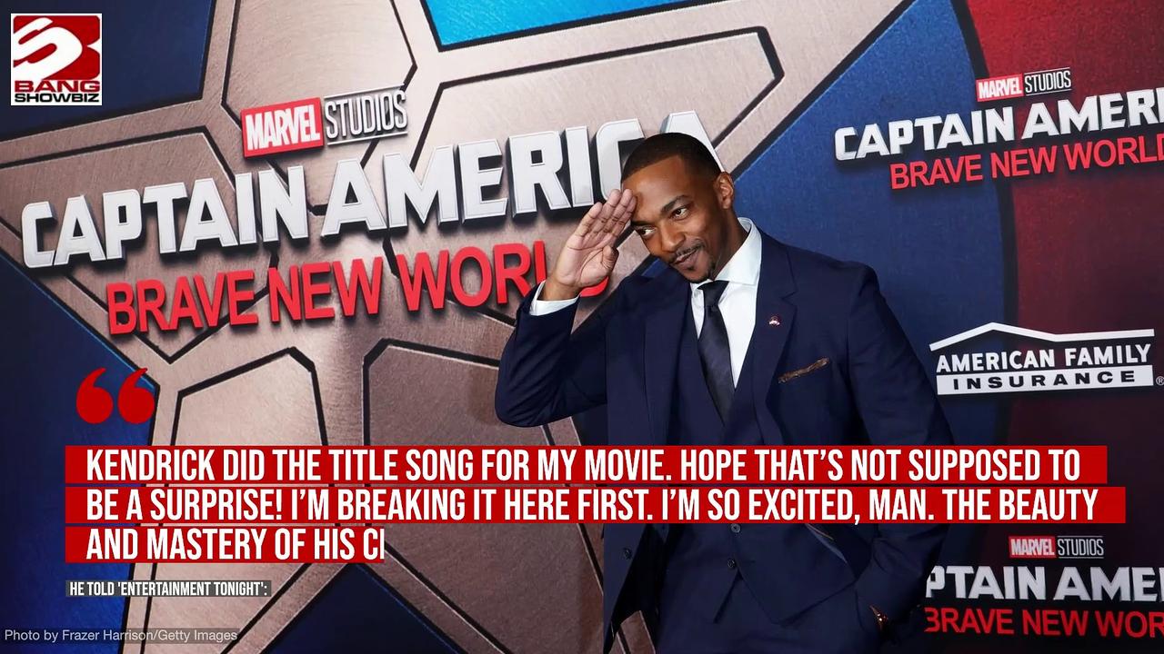 'Hope that’s not supposed to be a surprise!':  Anthony Mackie says Kendrick Lamar has recorded song for Captain America: Brave