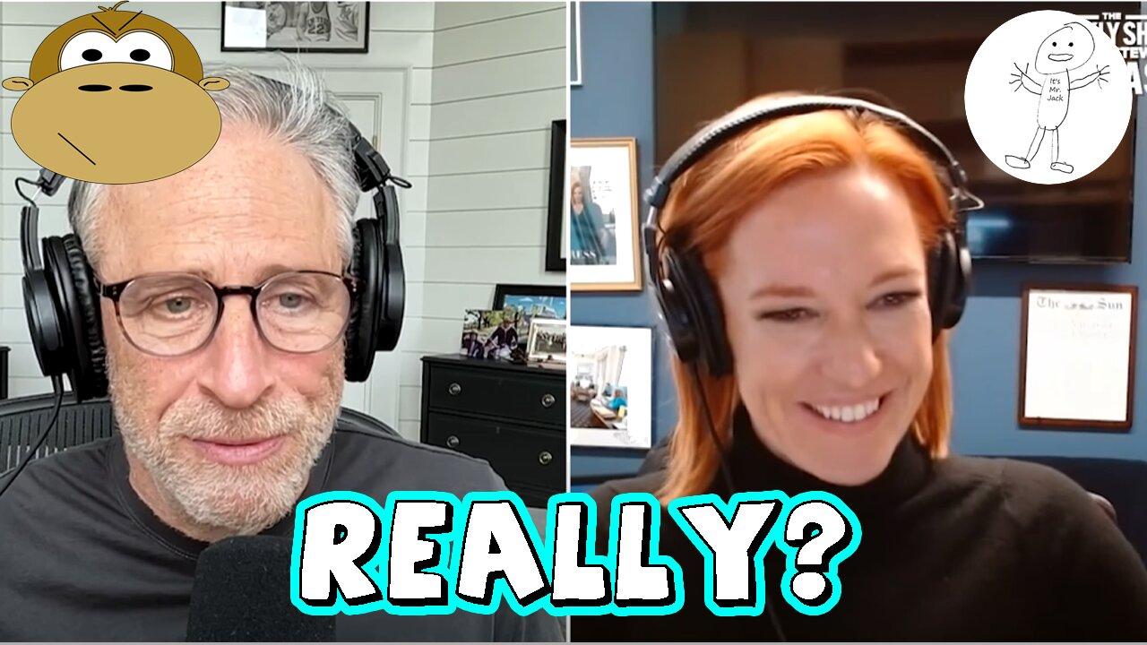 Reacting to Big Brain Jen Psaki on Jon Stewart - Monkey in the Morning