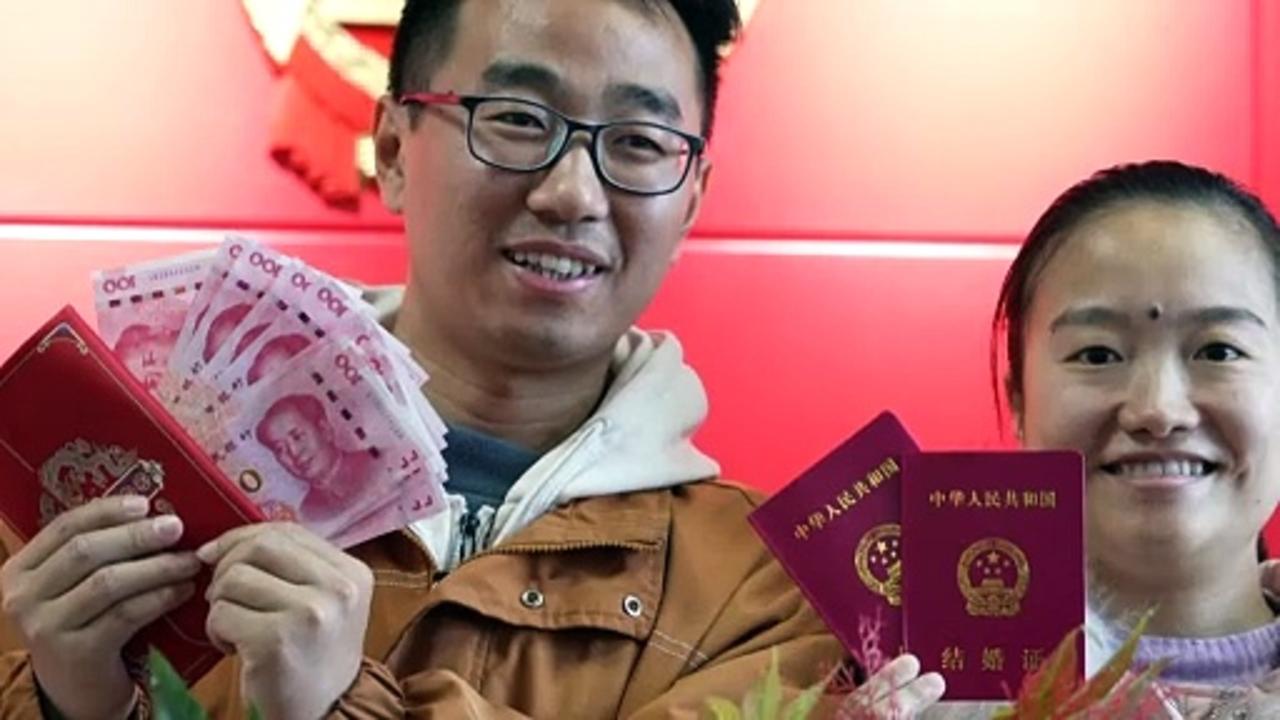 China offers cash rewards to newlyweds in an effort to boost birth rates