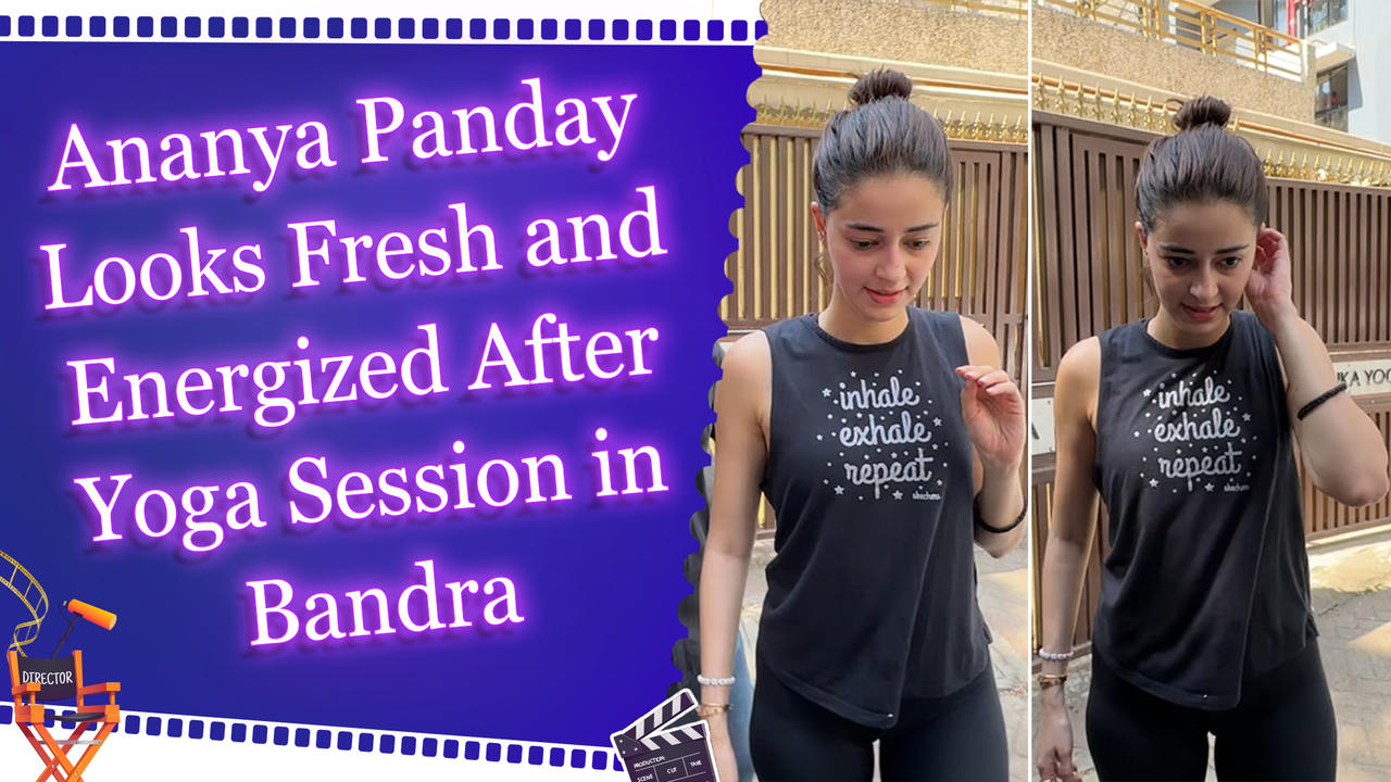 Ananya Panday Sports Casual Yoga Look with 'Inhale, Exhale, Repeat' Top