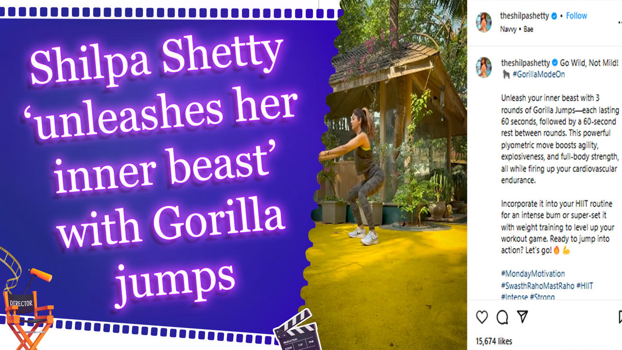 Shilpa Shetty Kundra is back with another powerful fitness challenge with Gorilla jumps 