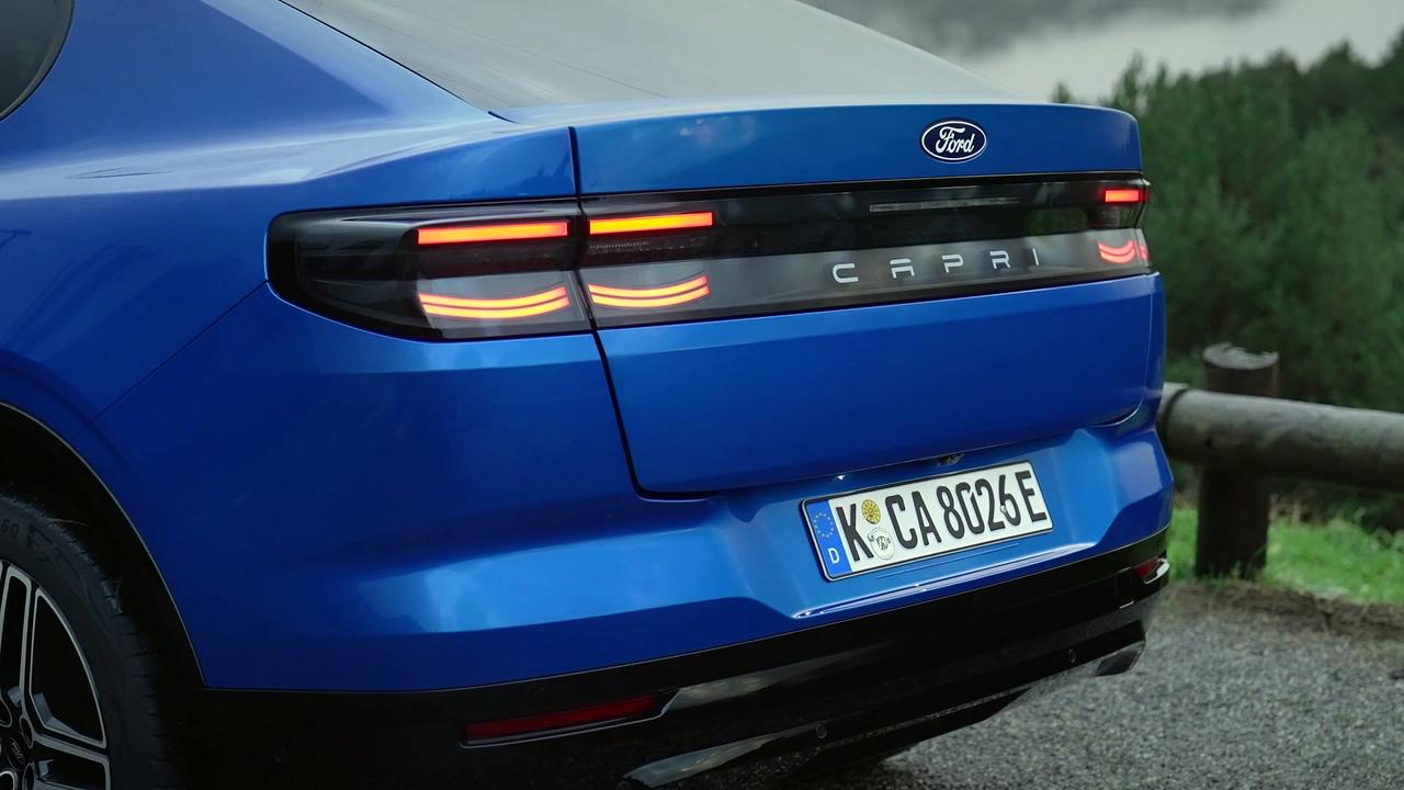 The new Ford all-electric Capri Interior Design in Blue my mind