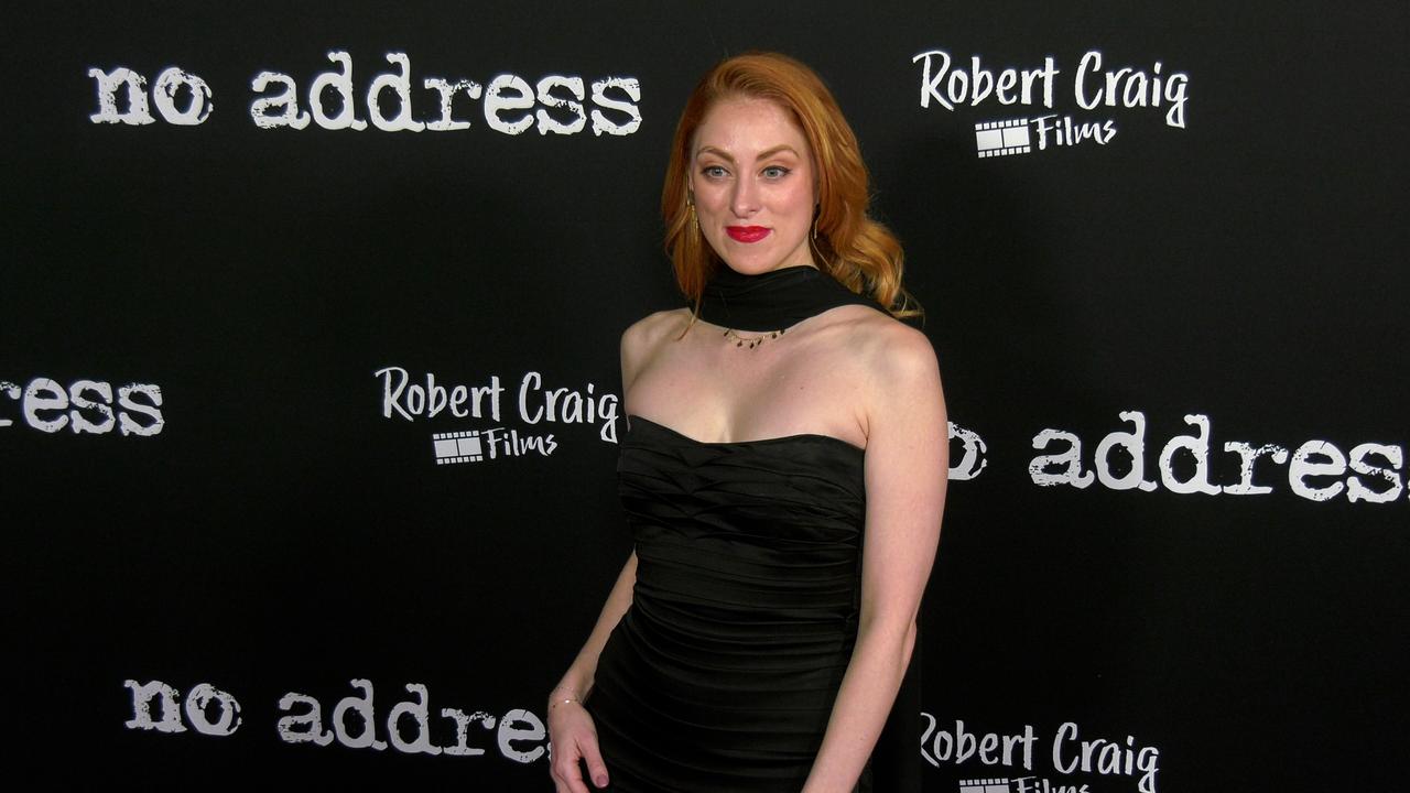 Caitlin McAvoy attends the 'No Address' red carpet premiere in Los Angeles