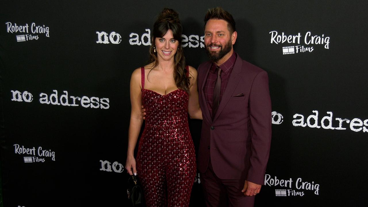 Talia Grifin and Ryan Griffin attend the 'No Address' red carpet premiere in Los Angeles