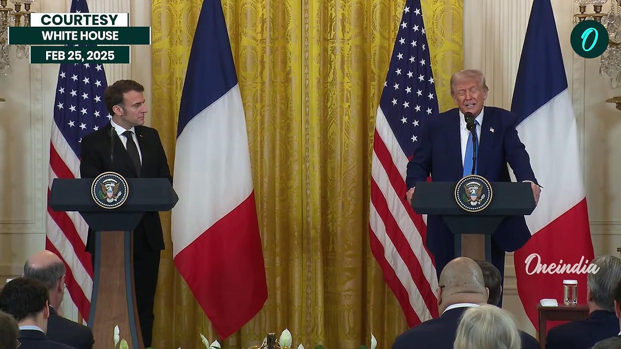 Trump, Macron Clash Over Ukraine, Putin,  And Ceasefire Deal Despite Friendly Press Conference