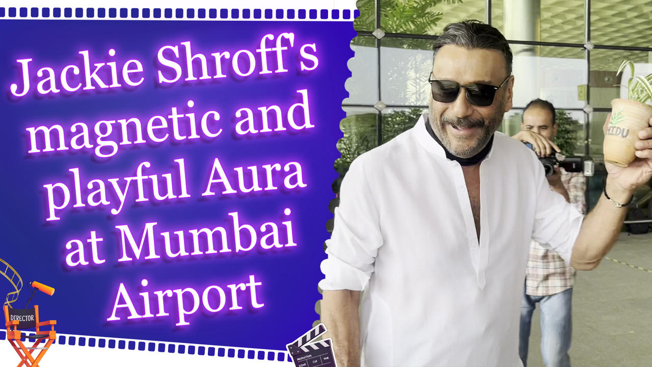 Jackie Shroff's magnetic and playful Aura at Mumbai Airport