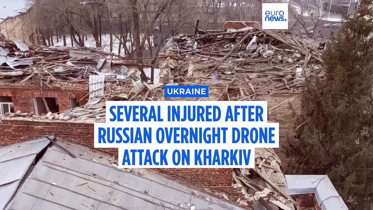 At least seven injured after drone attack on medical facility in Kharkiv