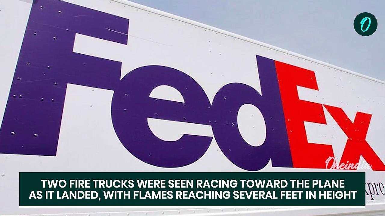 U.S Breaking | Shocking Video Captures Exact Moment FedEx Plane Bursts Into Flames Mid-Air | WATCH