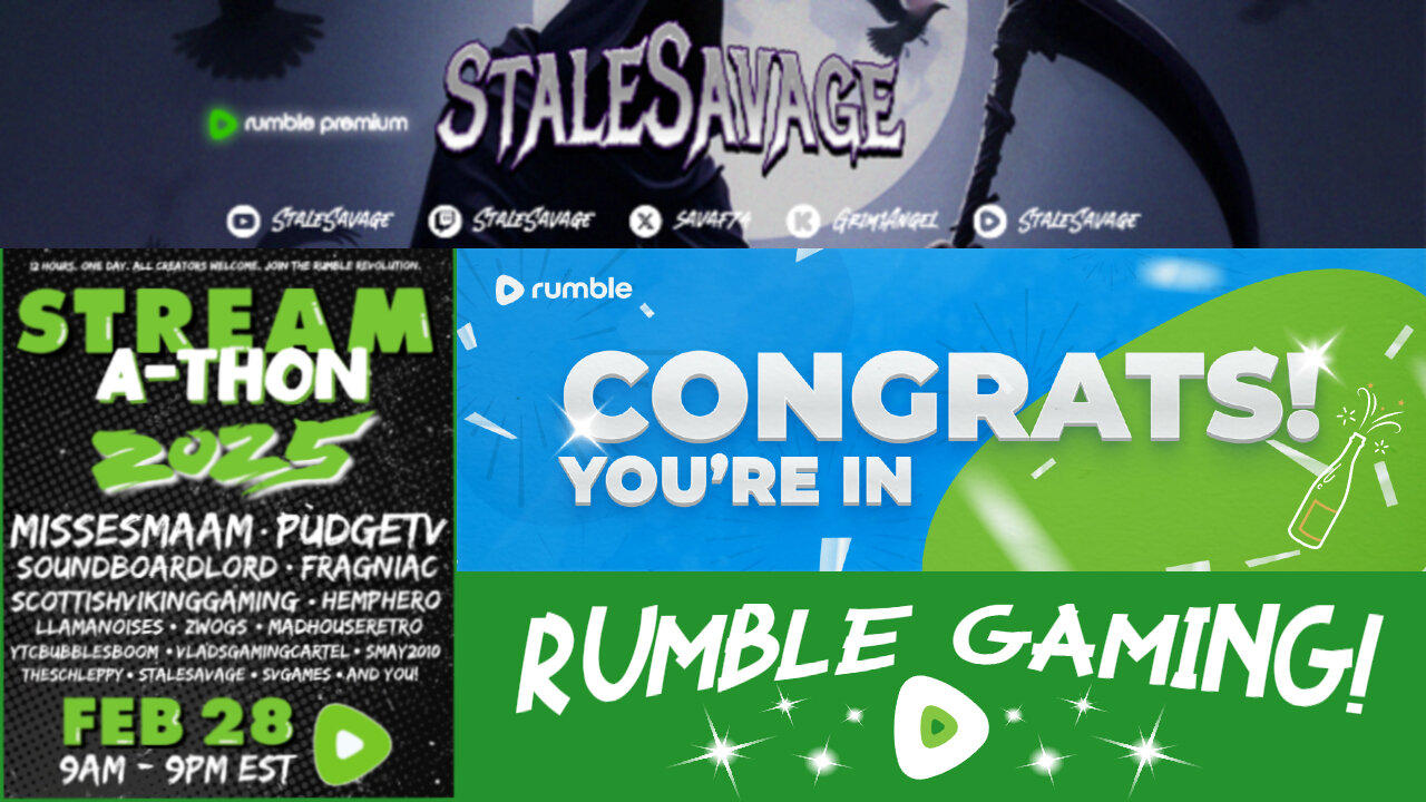 Stream-A-Thon #RumbleGaming Playing a Variety of Games All Day!