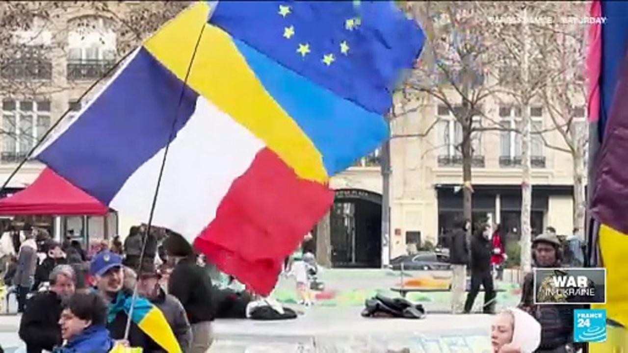 Crowds rally across Europe to show support for Ukraine