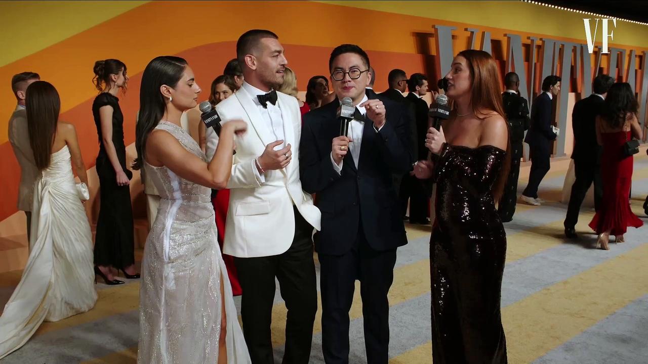 Amelia Dimoldenberg Crashes Bowen Yang and Matt Rogers' Interview