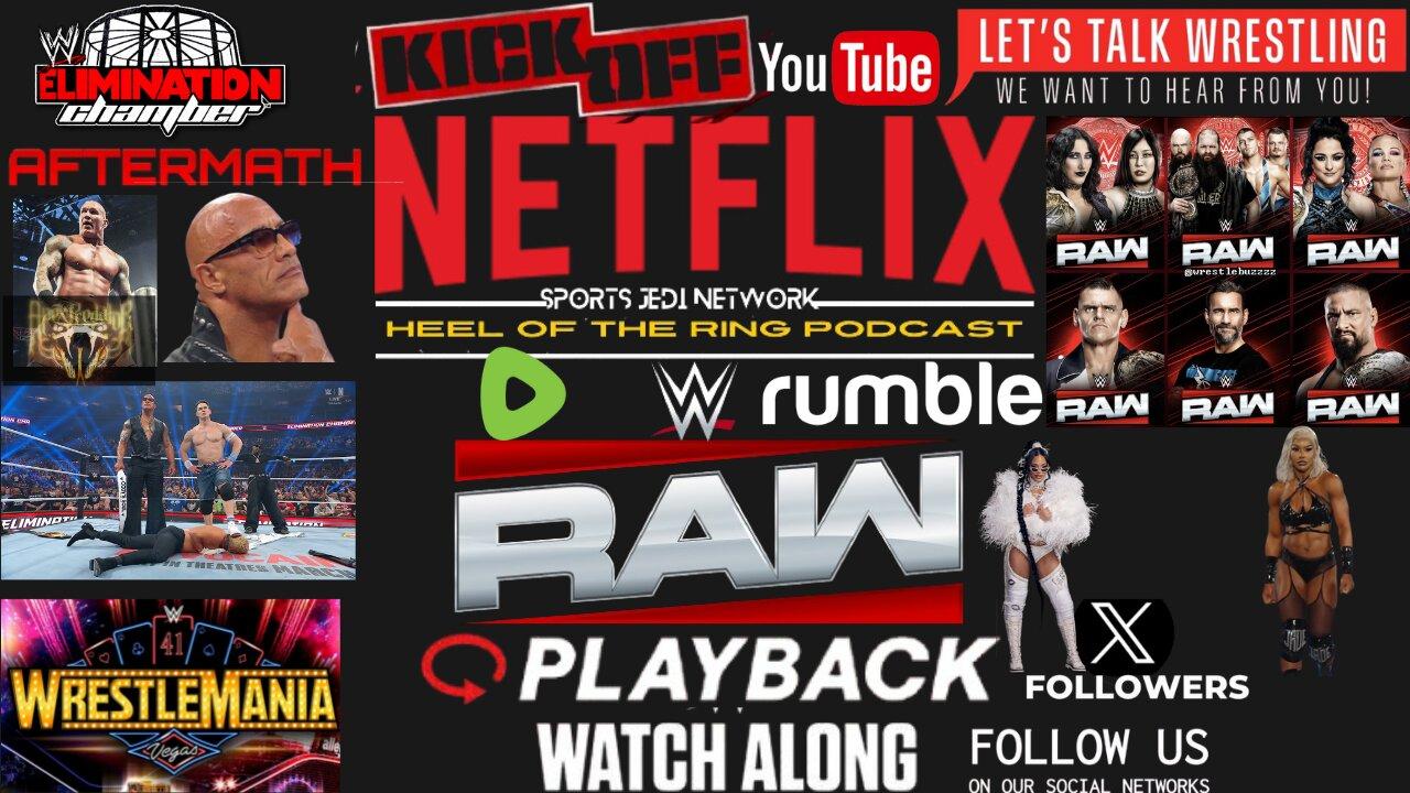 WATCH ALONG WWE MONDAY NIGHT RAW WRESTLING HEEL OF THE RING PODCAST Live