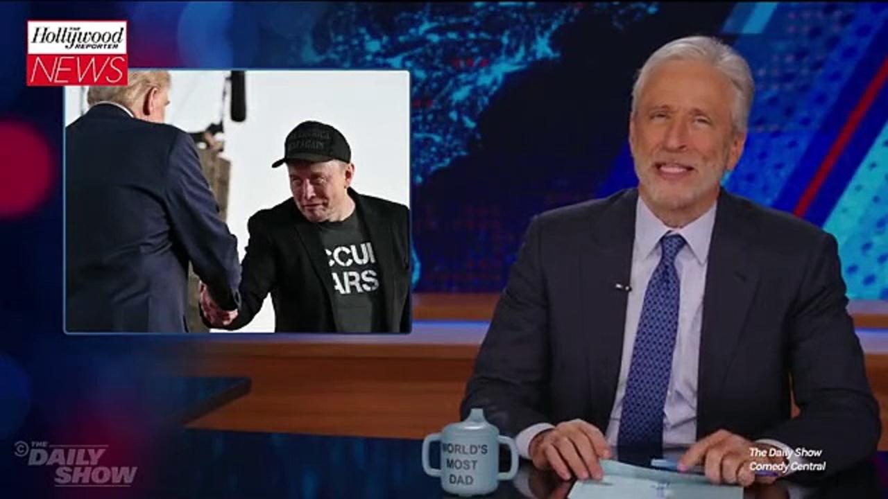 Jon Stewart Calls Out Elon Musk for Flaking on Interview Offer: 'You Know That's Bulls**t' | THR News Video