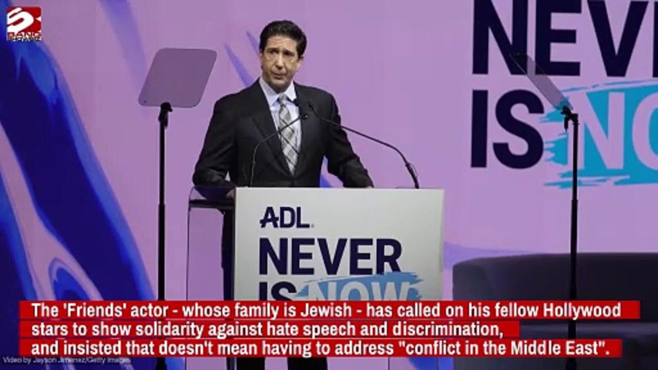 David Schwimmer asks Hollywood to 'stand up and speak out' against antisemitism