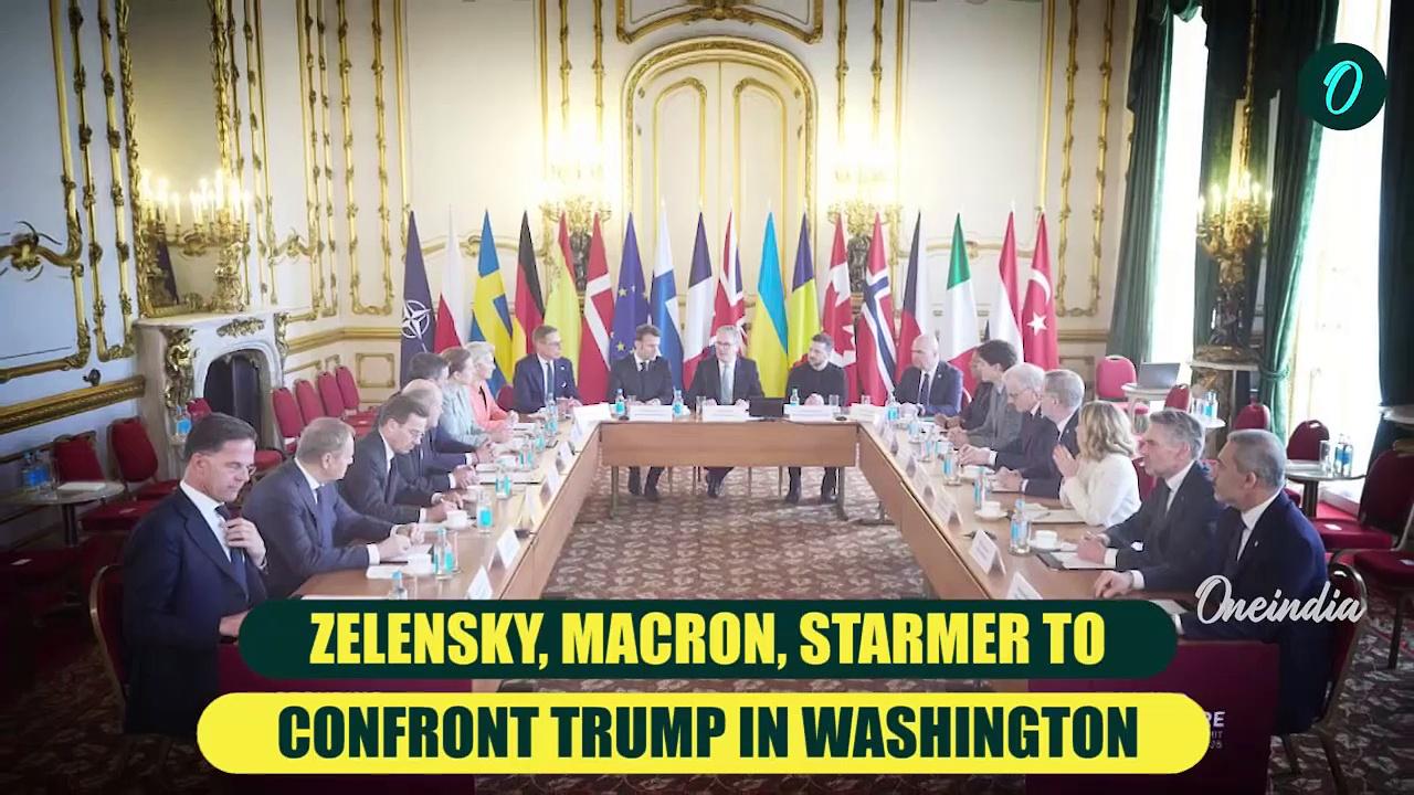 Zelensky, Macron, Starmer to 'CONFRONT' Trump at White House | US aid to Ukraine Hangs on the Edge