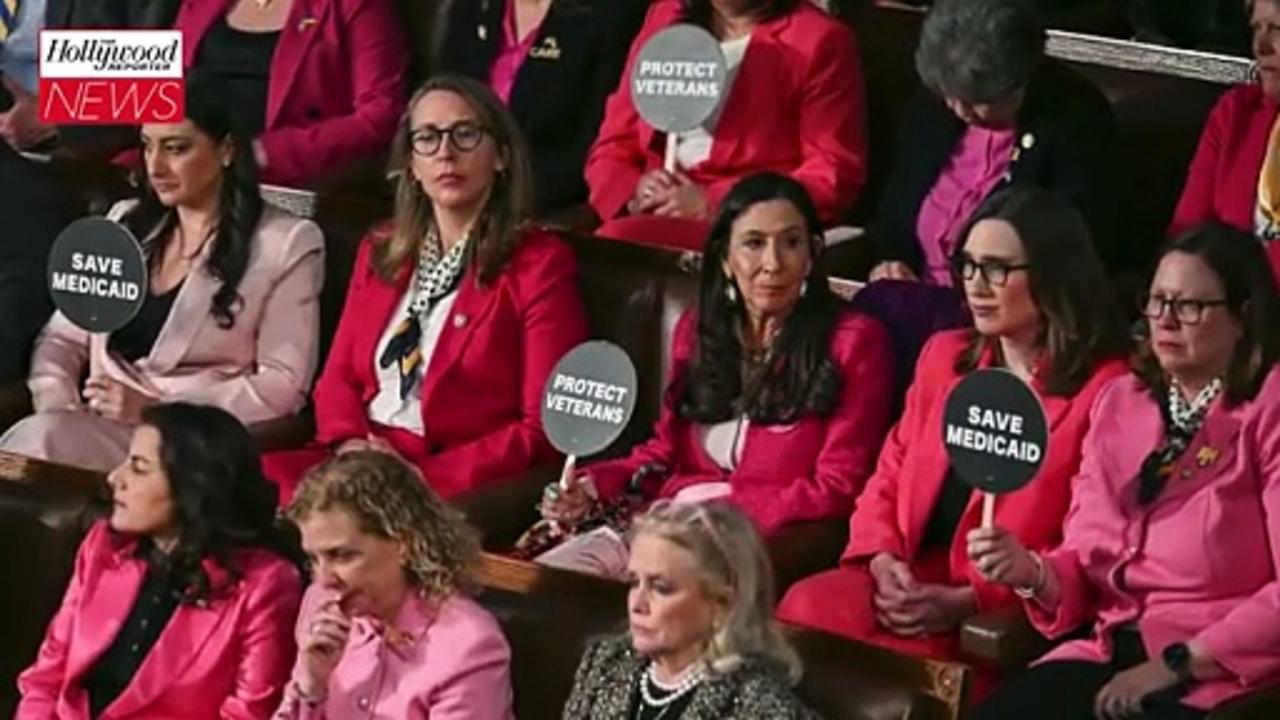 Stephen Colbert Sends Message to Democrats After Protest at Trump Speech: 'Try Doing Something' | THR News Video