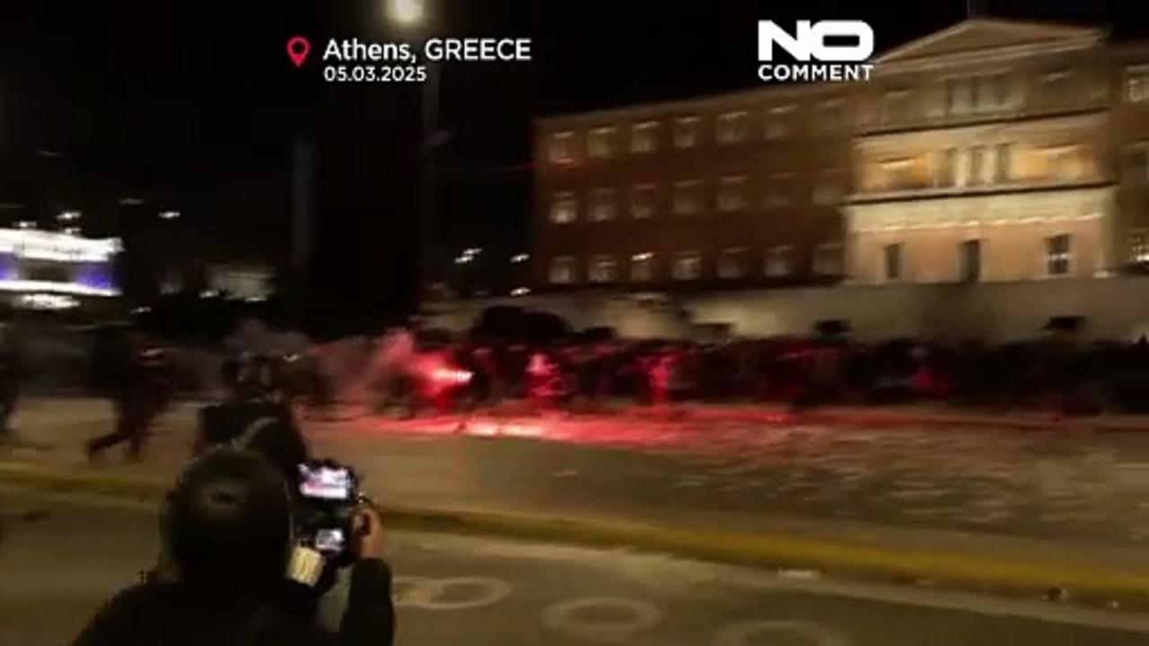 Protesters clash with police in Athens over 2023 rail disaster