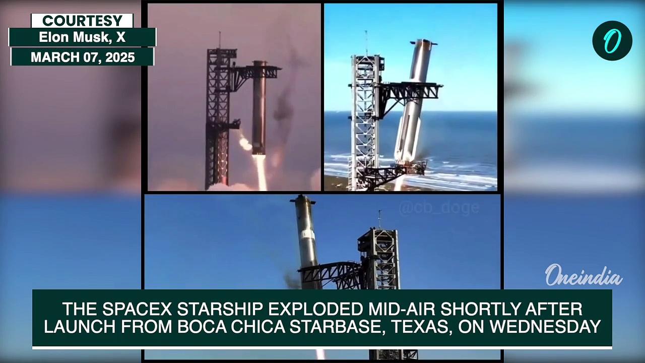 SpaceX : Starship Explodes Mid Air, Debris Over Florida | FAA Grounds Flights, Thousands Stranded