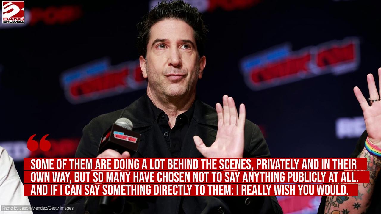 David Schwimmer slams Hollywood stars for refusing to speak out against anti-Semitism