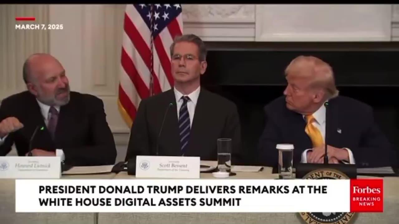 PRESIDENT TRUMP FULL SPEECH - FIRST EVER WHITE HOUSE DIGITAL ASSET.