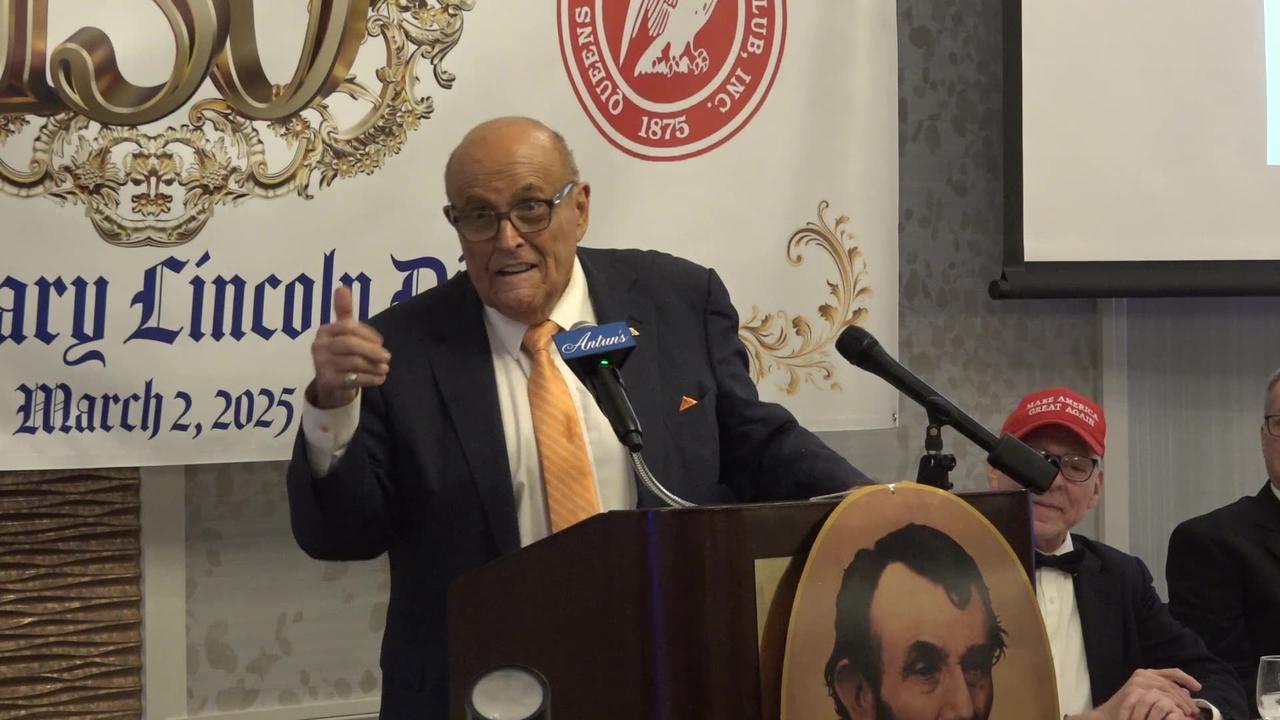 Mayor Rudy Giuliani, keynote speaker, introduced by Miranda Devine