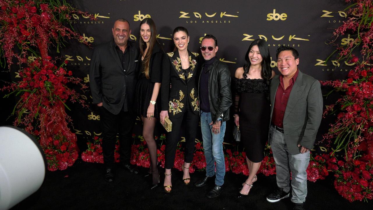 Marc Anthony, Nadia Ferreira, Sam Nazarian, Emina Cunmulaj, and Hui Lim 'Zouk LA Grand Opening Preview' Black Carpet Arrivals