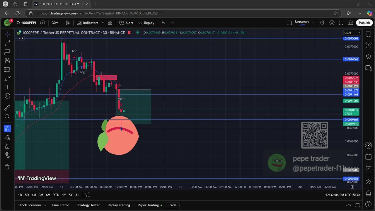 pepe 30 mins signal Educational stream only! (paper trade)