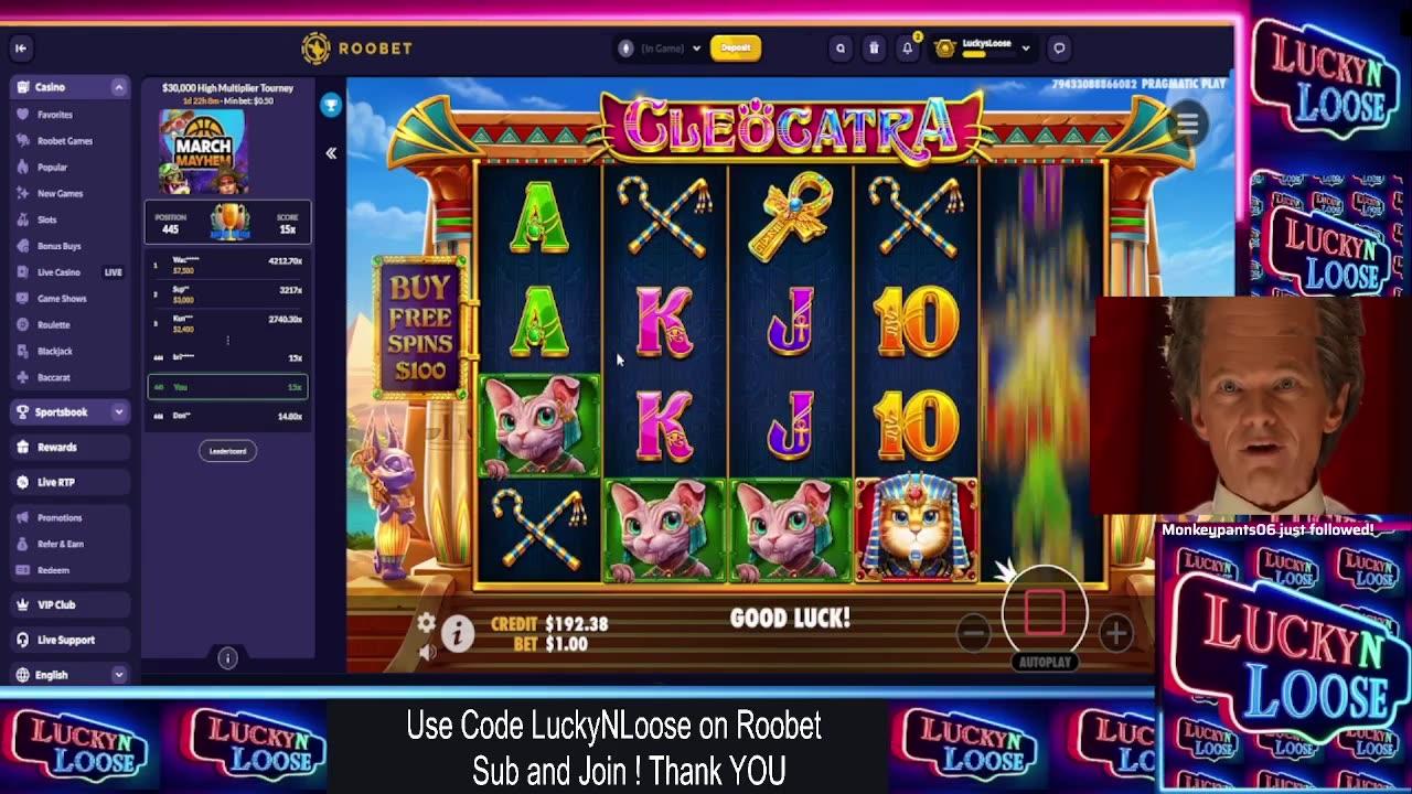 Use Code LuckyNLoose on Roobet - Get $2 Tip USD - First 50 get VIP in chat - Send DM Proof in Discord DM to LuckyNLoose- Sub and