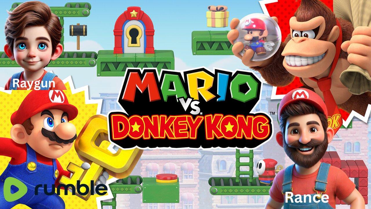 "Barrels of Fun: A Father-Son Showdown in Mario vs. Donkey Kong"