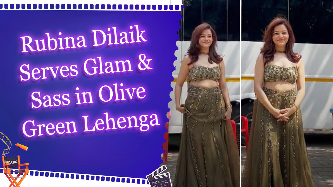 Desi Diva Vibes! Rubina Dilaik Slays in Stunning Olive Green Ensemble