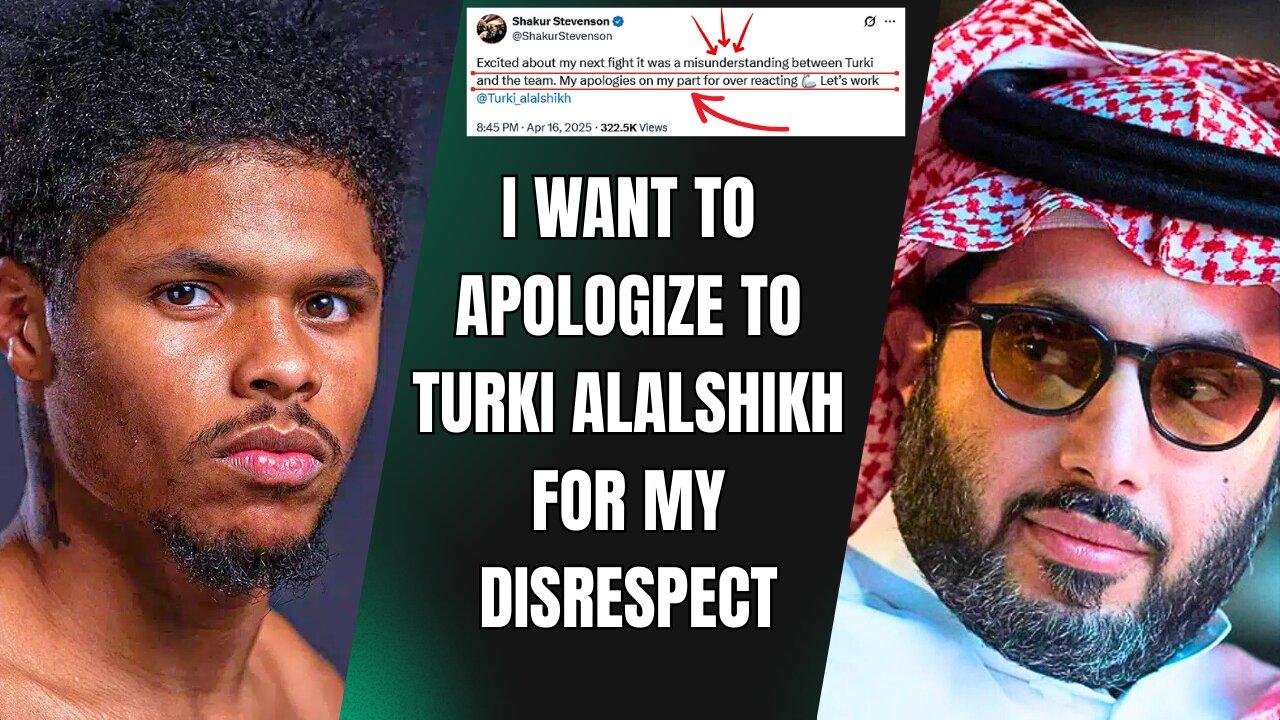 The Truth on Why Shakur Stevenson Apologized to Turki Alalshikh