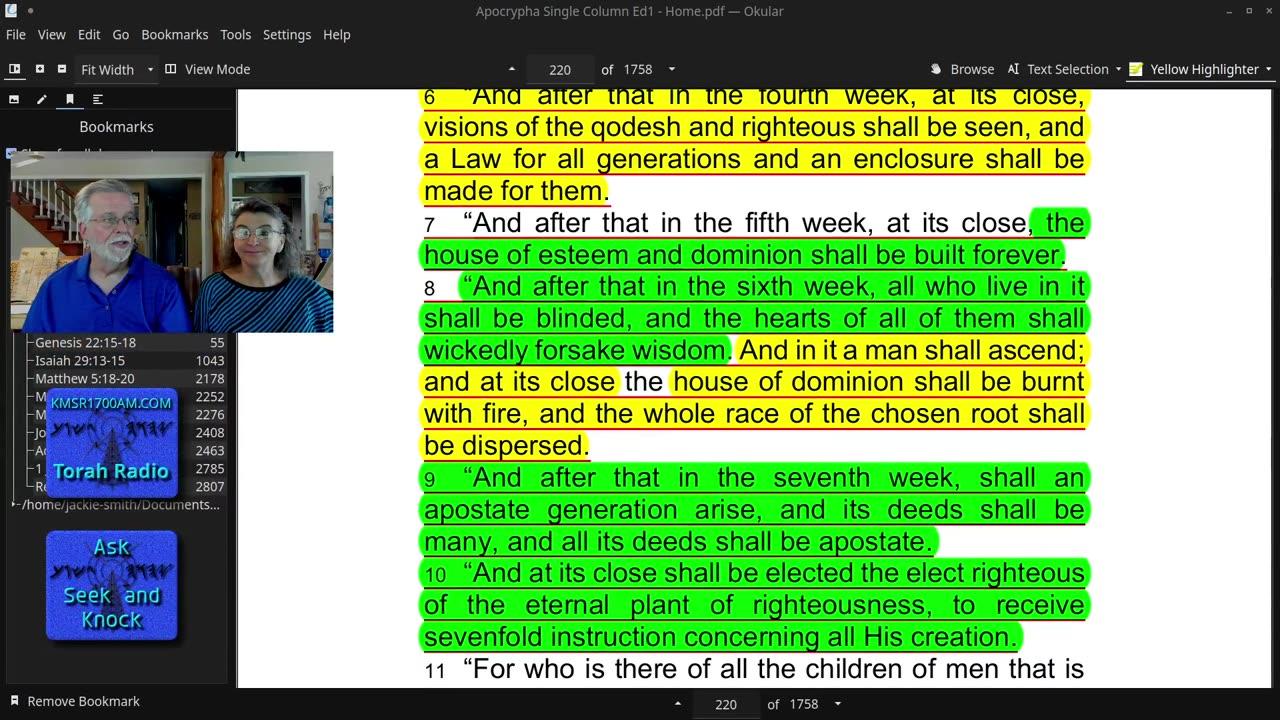 1 Enoch 91-105 - The Warnings and Blessings opf Enoch - Part 7