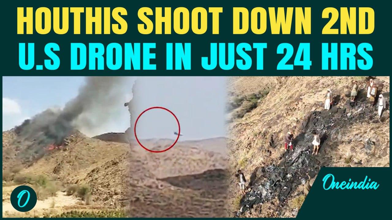 Houthis Blast American MQ-9 Drone Out of Sky with Homemade Missile — Wreckage in Sanaa Caught on Cam