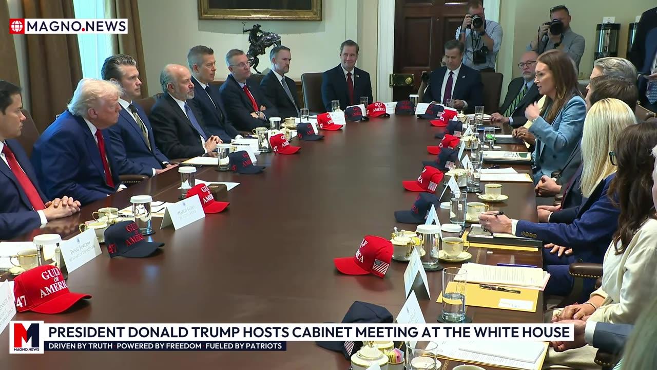 President Trump hosts a Cabinet Meeting with his MAGA Dream Team at The White House [LIVE]