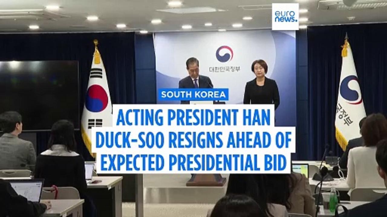 South Korea's acting President Han Duck-soo resigns amid reports of expected presidential bid