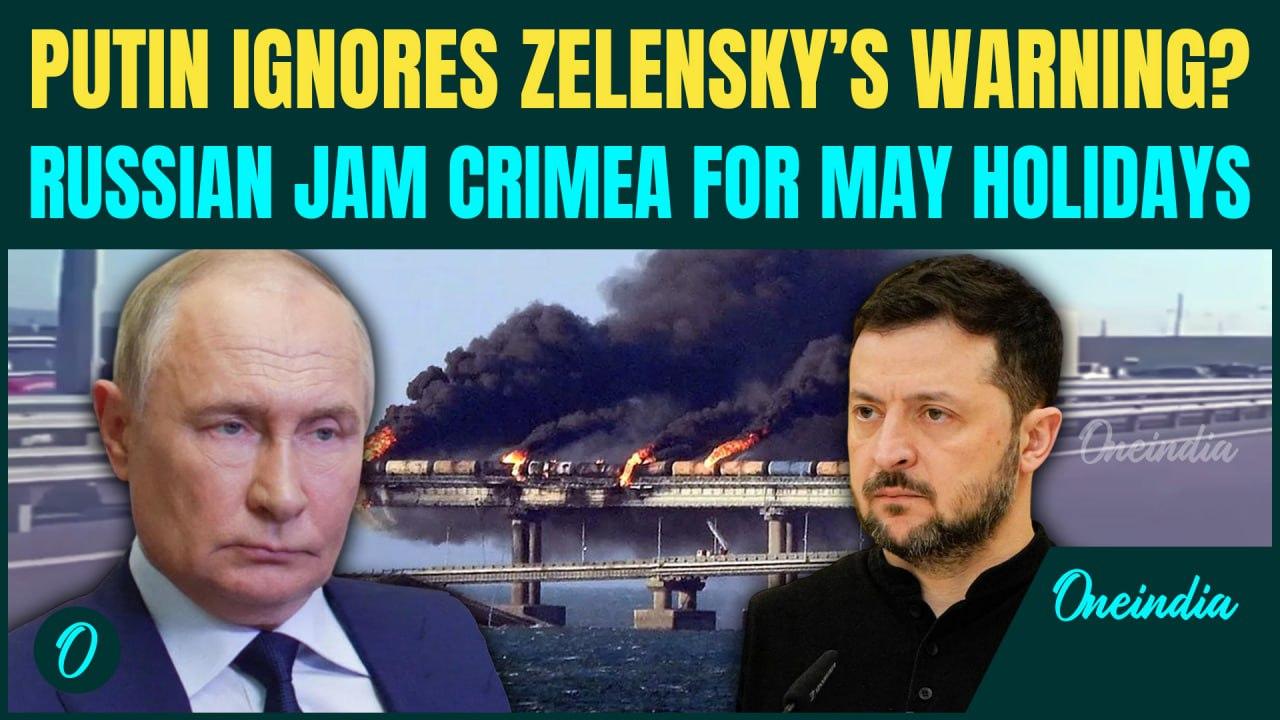 VIDEO: 3,000 Russian Cars Choke Putin’s Kerch Bridge as Ukraine Warns of Devastating Third Strike