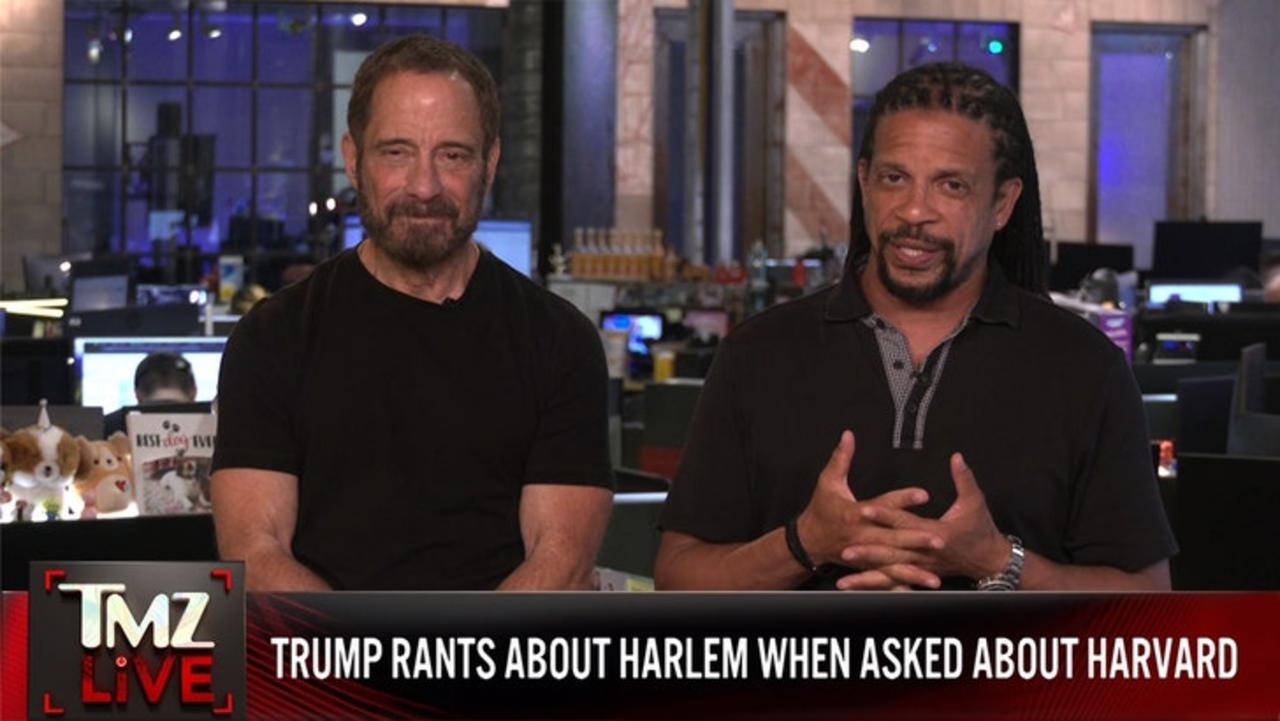 President Trump's Bizarre Harlem Rant When Stephen A. Asks About Harvard | TMZ Live