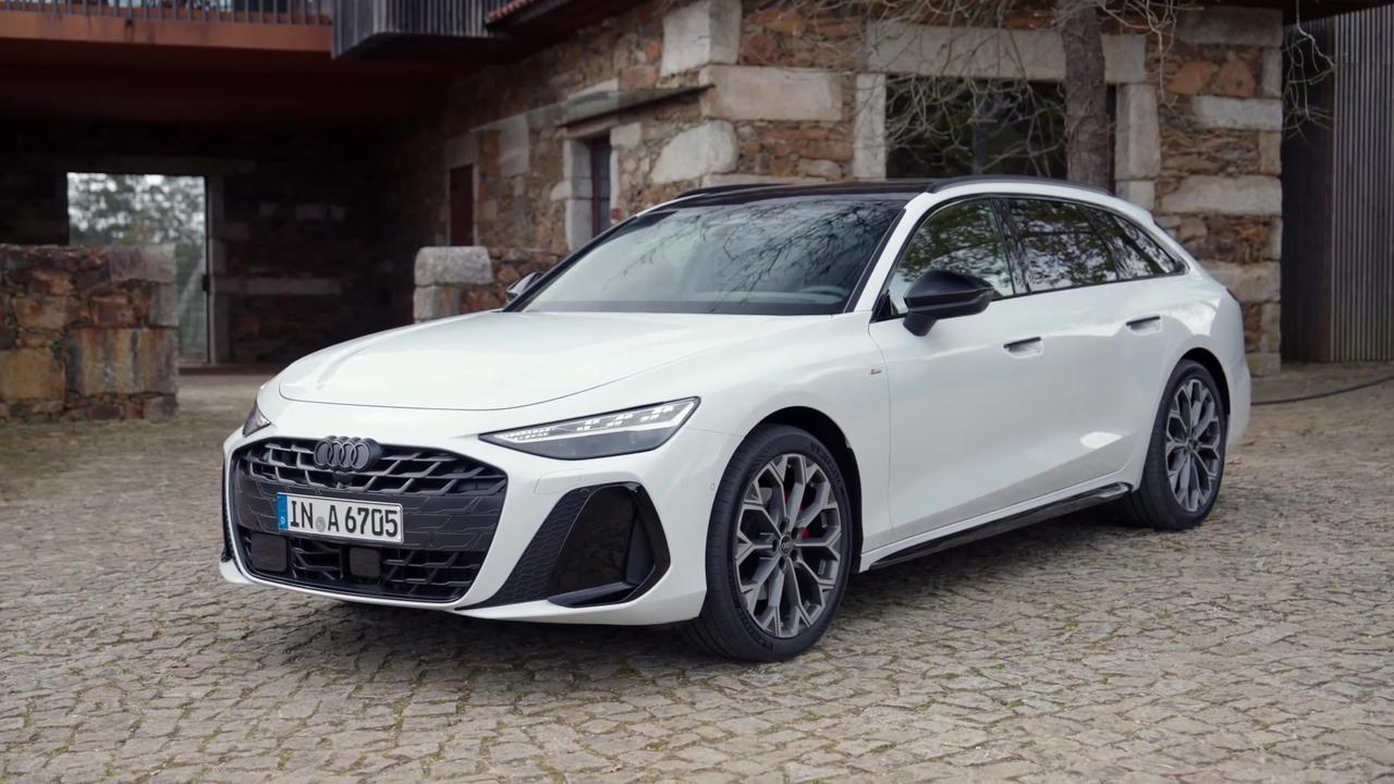 The new Audi A6 Avant Exterior Design in Glacier white