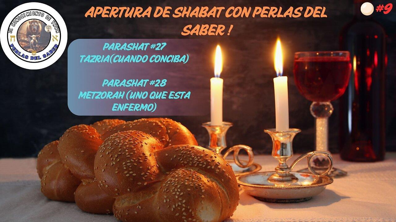 APERTUDA DE SHABAT CON PERLAS DEL SABER - PARASHAT #27 TAZRIA Y #28 METZORAH