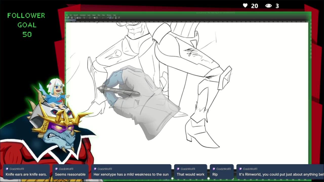 Vampires, Spacemarines and Elves, OH MY! | Art stream | adding color, profit