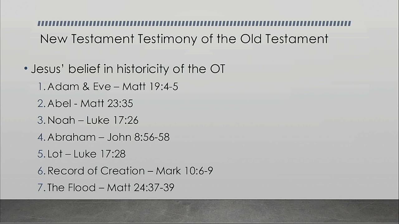 Sunday School - Trusworthiness of the Old Testament