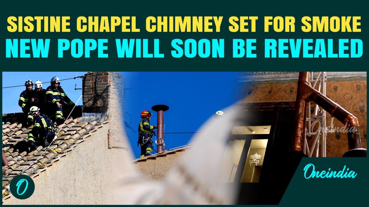 VIDEO: Sistine Chapel Chimney SET UP For May 7 Conclave | World Awaits New Pope Announcement