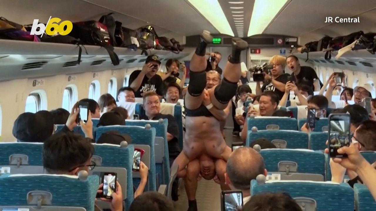 These Professional Wrestlers Fight on a Bullet Train in Japan