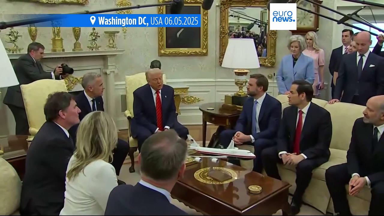 Canada's PM Mark Carney meets with Donald Trump at the White House to discuss bilateral ties, trade