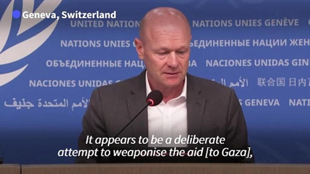 Gazans 'getting bombs' instead of food and water, says UN