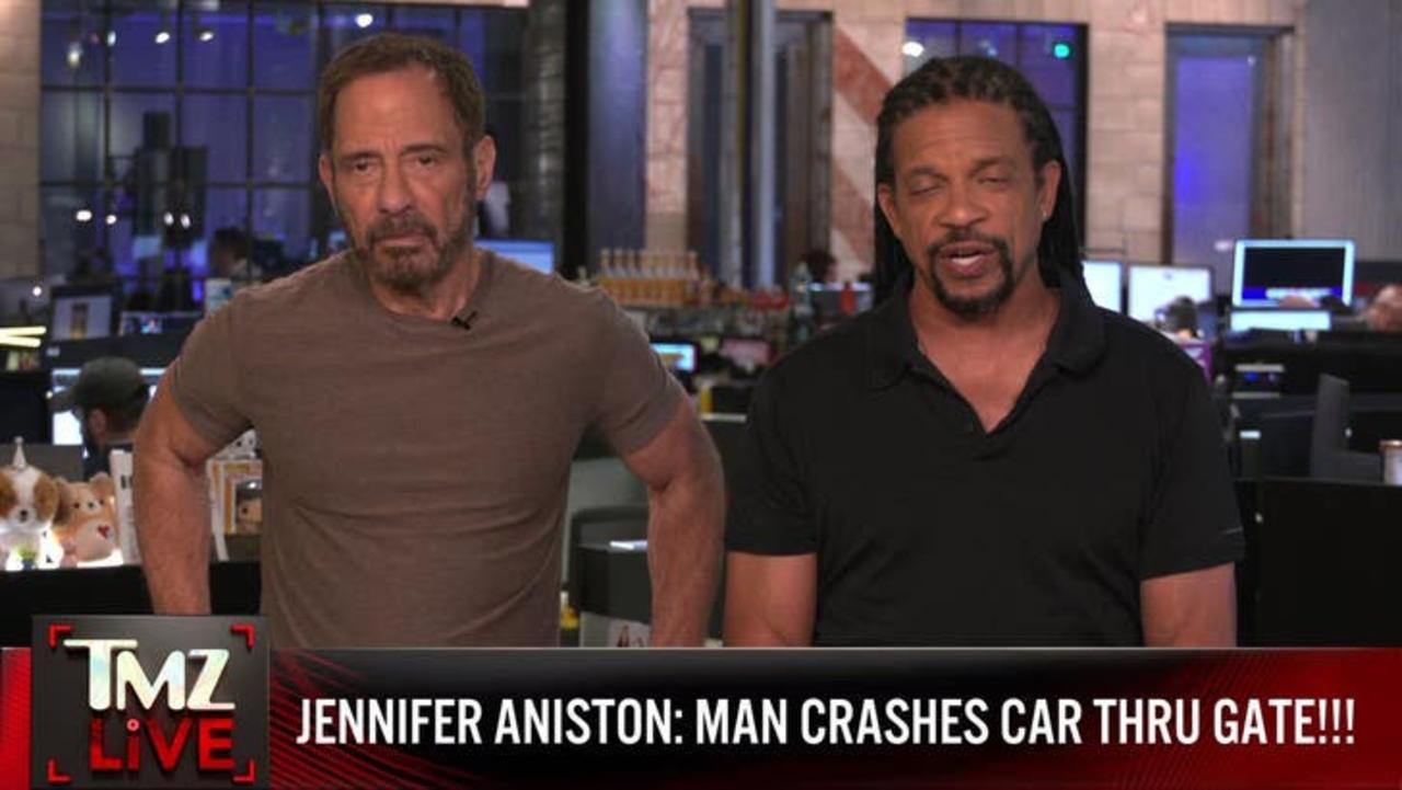 Jennifer Aniston Was Home When Man Crashed Car Through Gates, Cops Say | TMZ Live