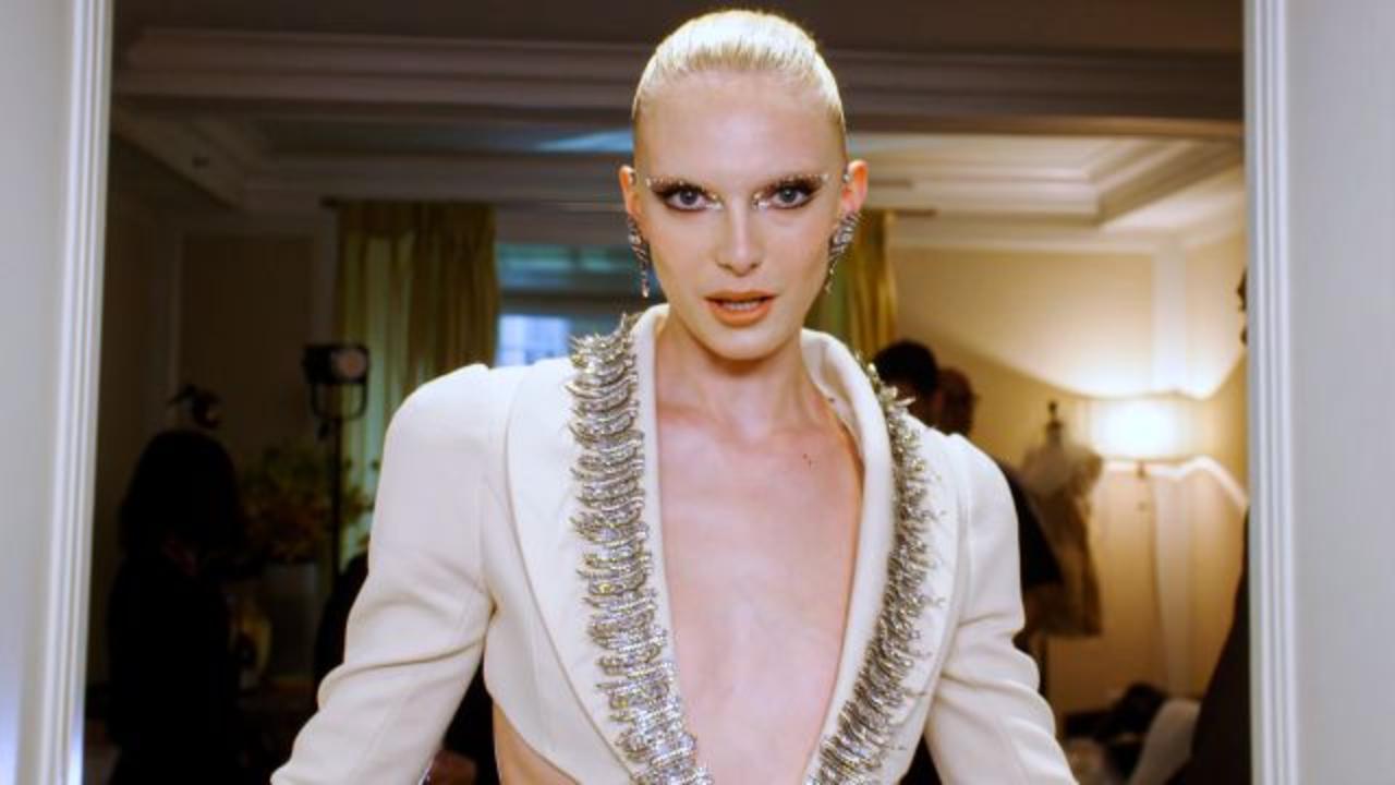 Alex Consani Gets Ready for the Met Gala